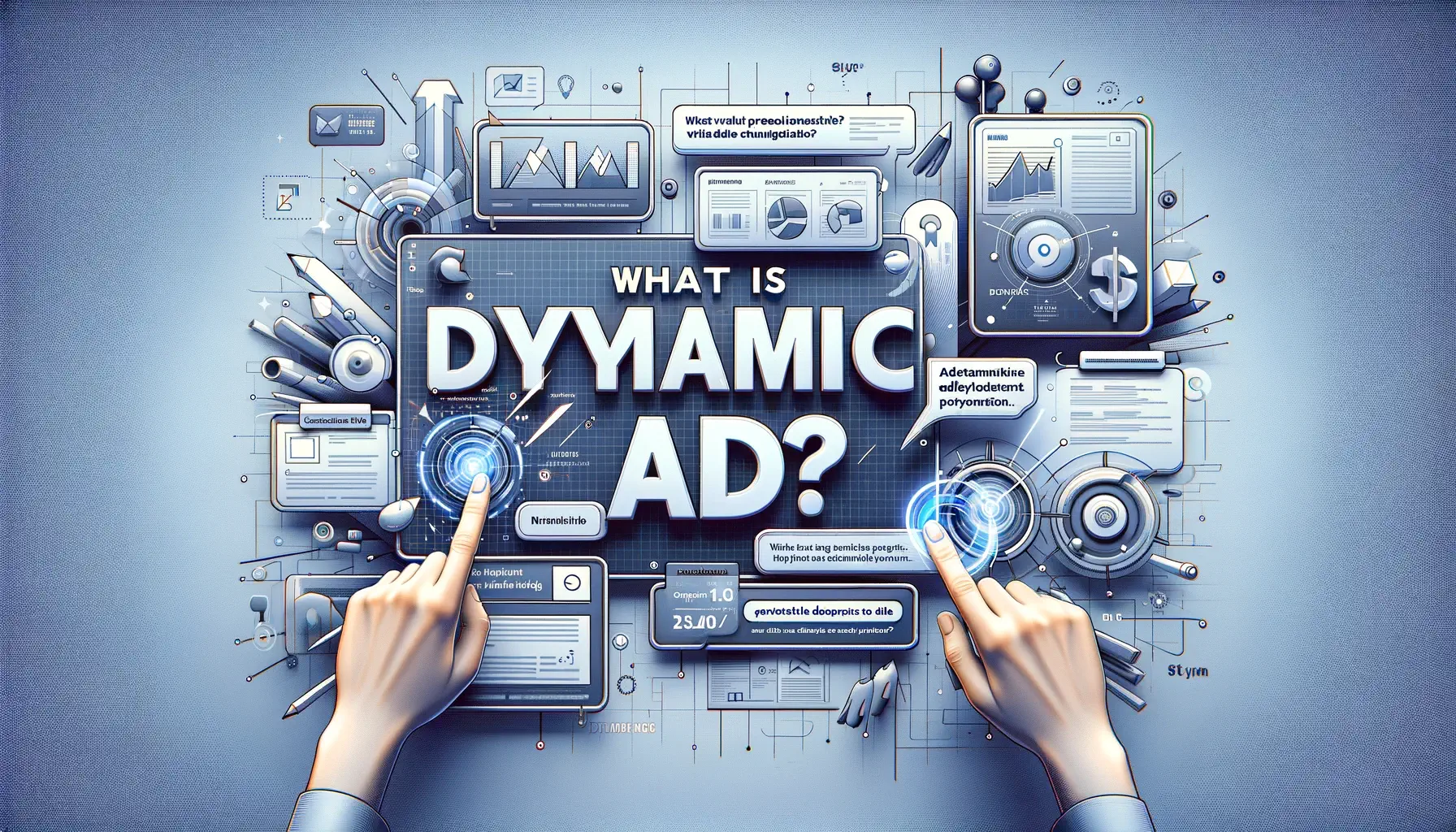 DALL·E 2024-02-22 17.43.12 - Create a visually engaging featured image for a blog titled _What are dynamic ads__, sized at 1920 by 1080 pixels, without any text. The image should (1)